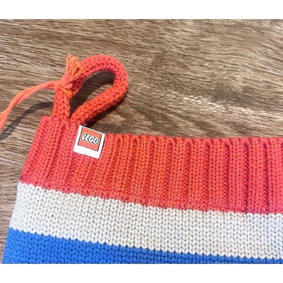 LEGO Collection 18" Stocking MULTICOLOR Stripe Sweater Knit Christmas Holiday - Picture 2 of 4